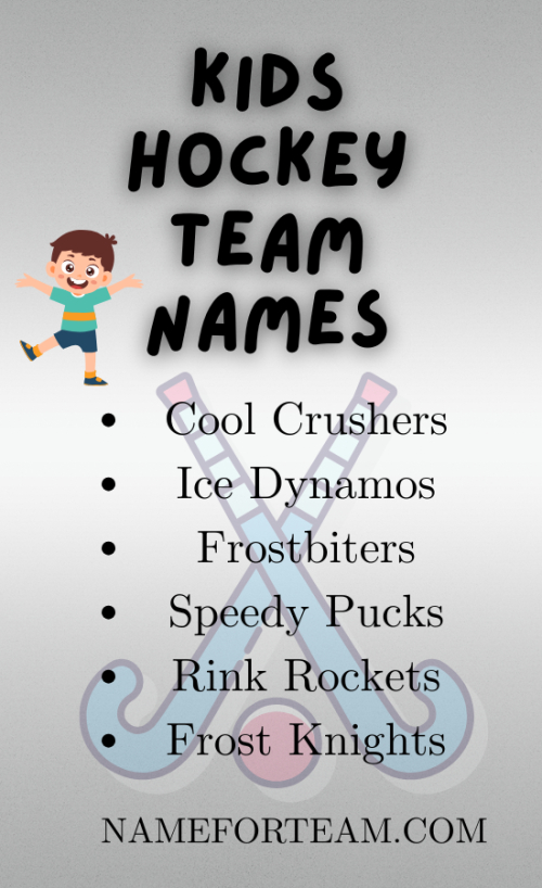 Kids Hockey Team Names