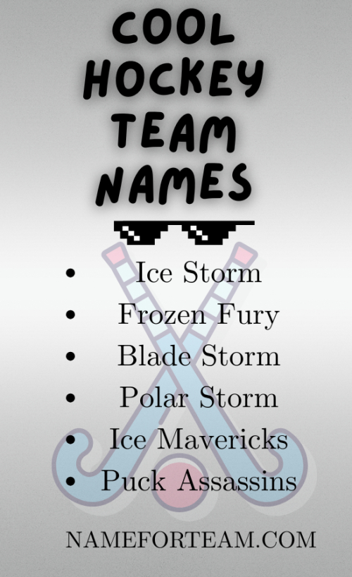 Cool Hockey Team Names