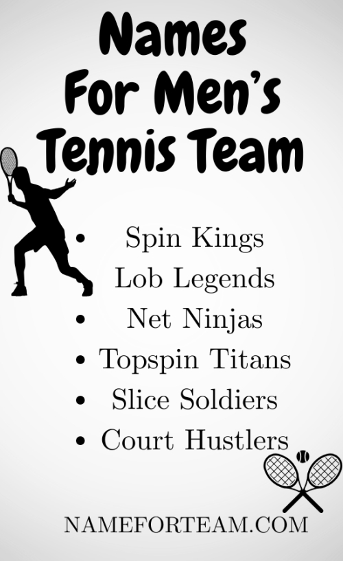 Names For Men's Tennis Team Names