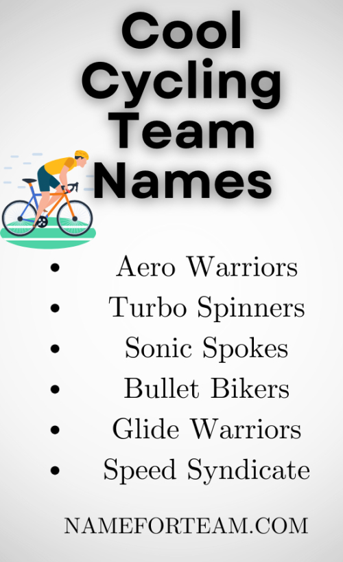 Cool Cycling Team Names