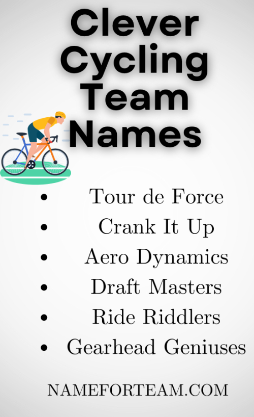 Clever Cycling Team Names