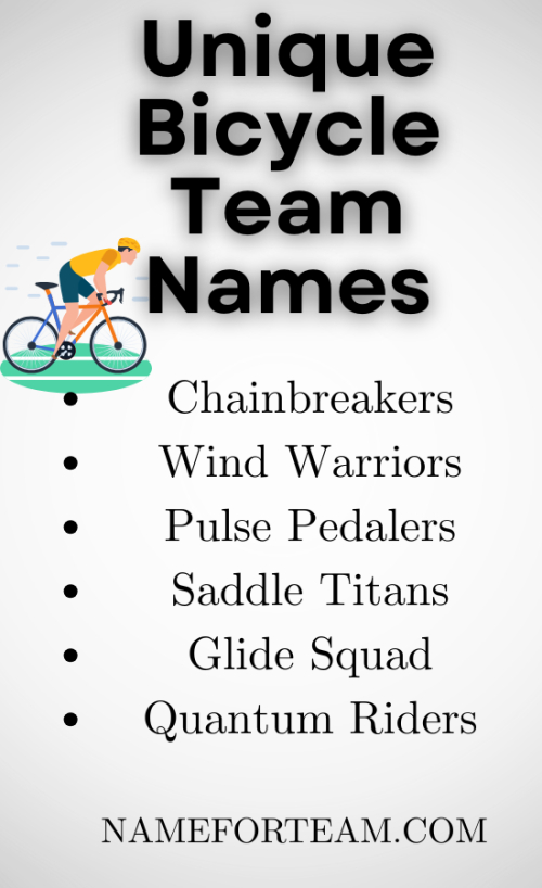 Unique Bicycle Team Names