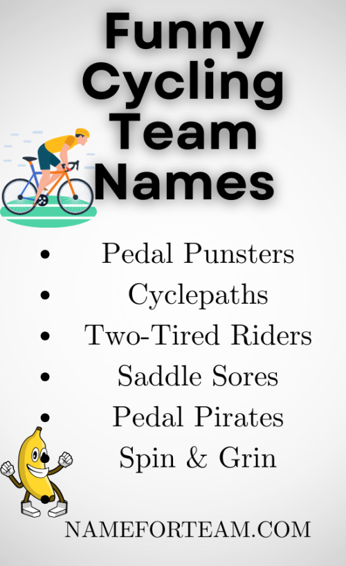 Funny Cycling Team Names