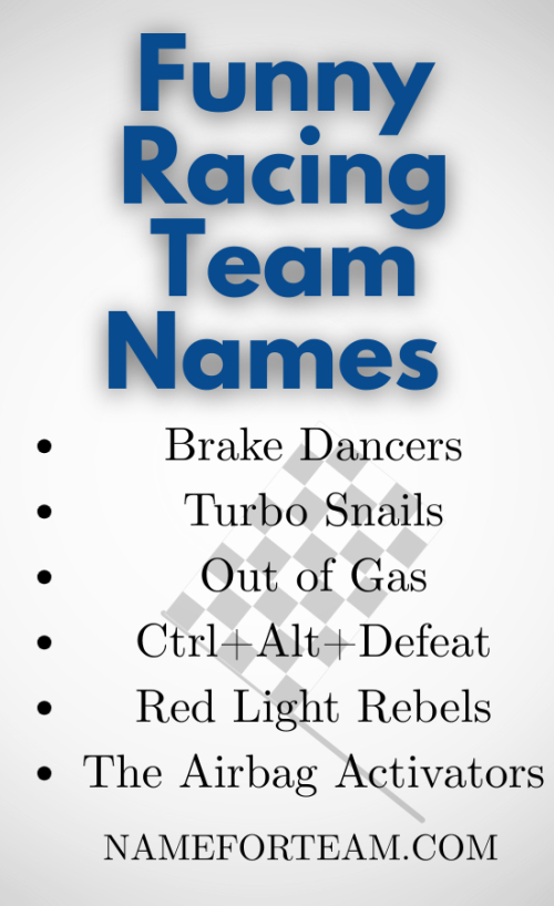 Funny Racing Team Names