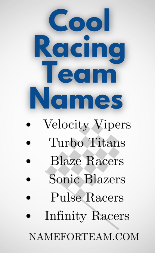 Cool Racing Team Names