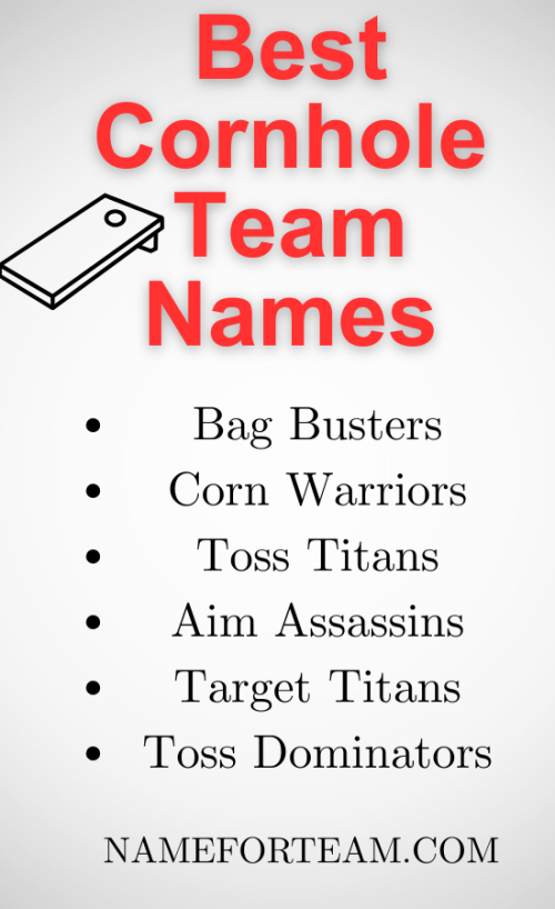 Best Cornhole Team Names