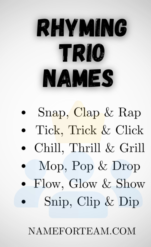 Rhyming Trio Names