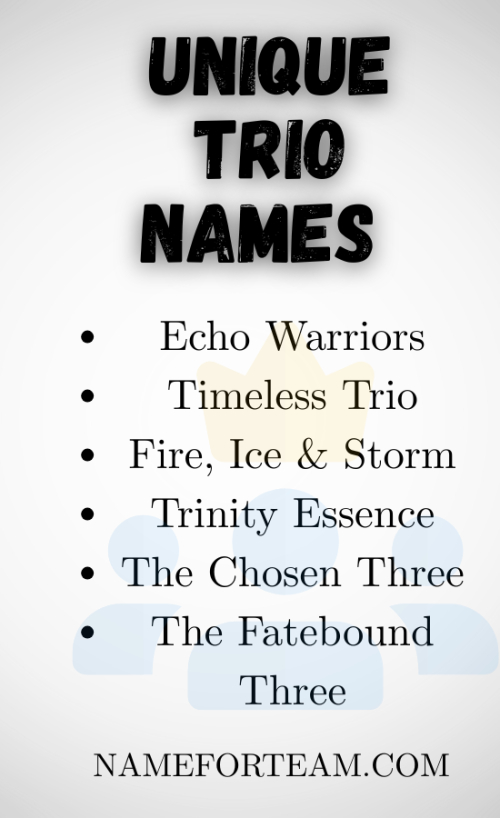 Unique Trio Names