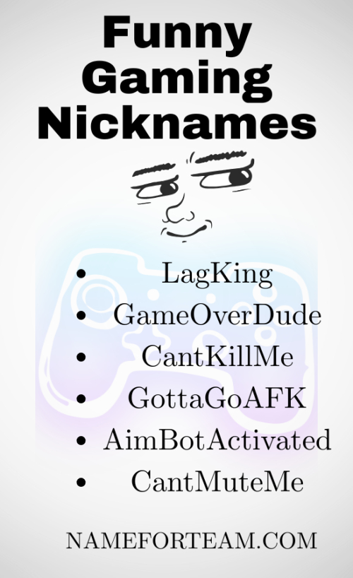 Funny Gaming Nicknames