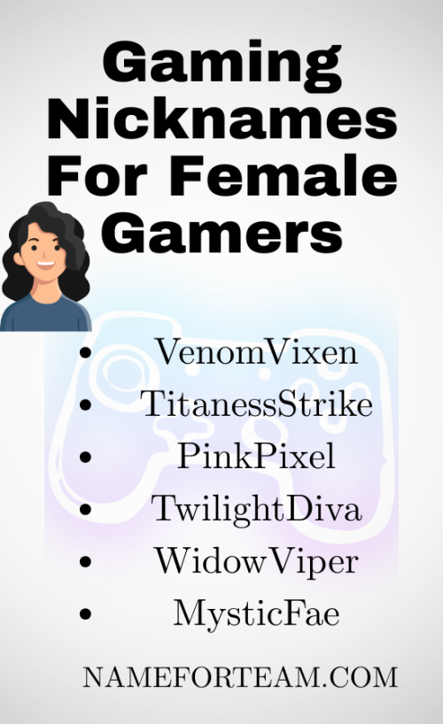 Gaming Nicknames For Female Gamers
