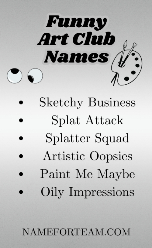 Funny Art Club Names