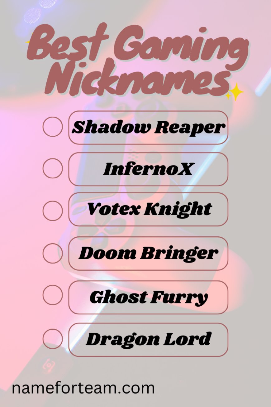 best gaming nicknames