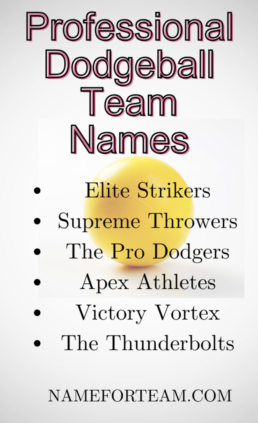 professional dodgeball team names