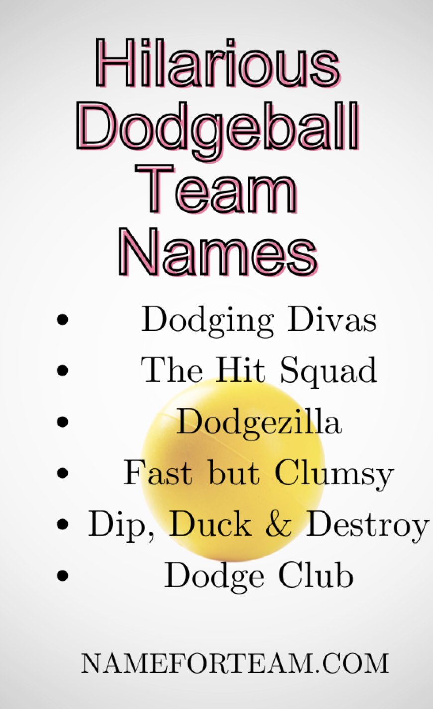 hilarious dodgeball team names