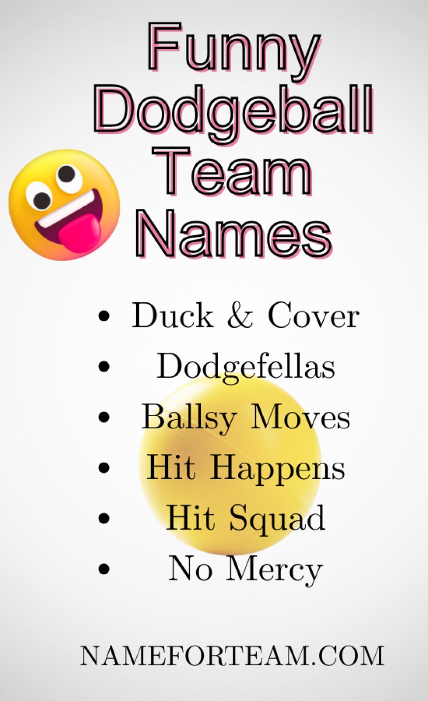 funny dodgeball team names