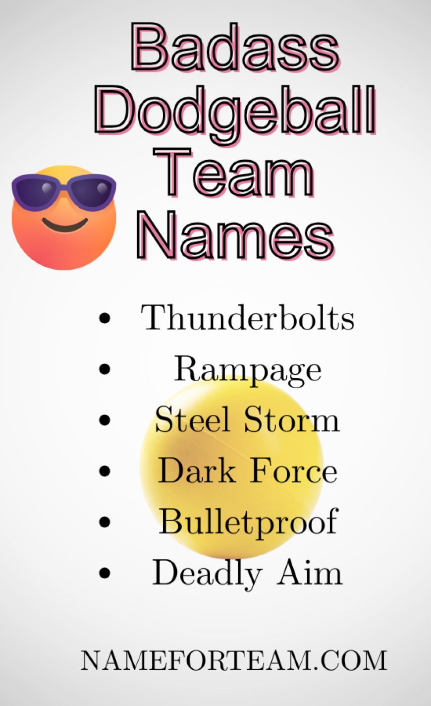 badass dodgeball team names