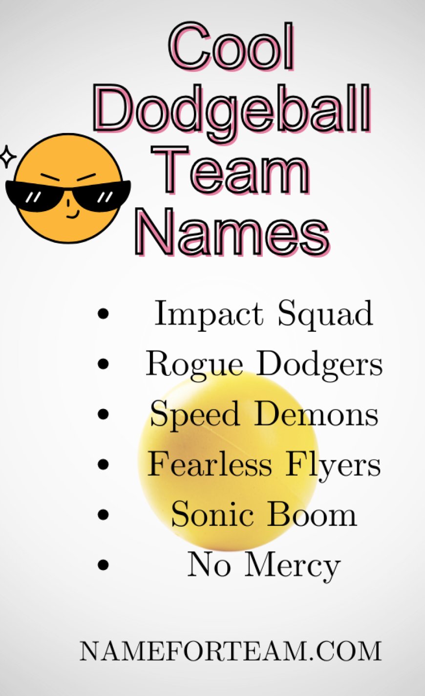 cool dodgeball team names