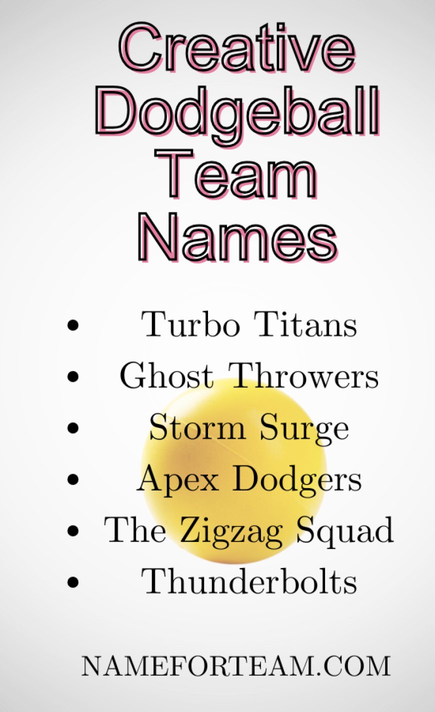 creative dodgeball team names