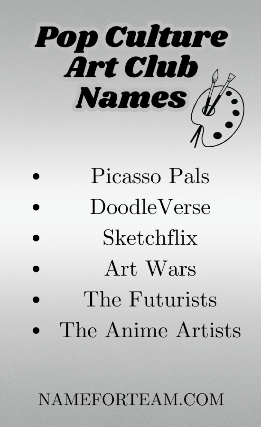 pop culture art club names